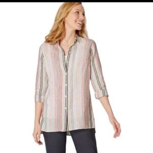 J. Jill Love Linen Essential Button Down Shirt